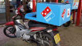 Domino's Pizza delivery motorbike.