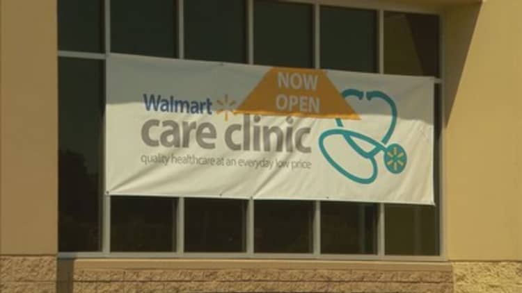 Walmart and health care: Partnership with DirectHealth.com.