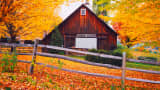 Autumn scene in Vermont.