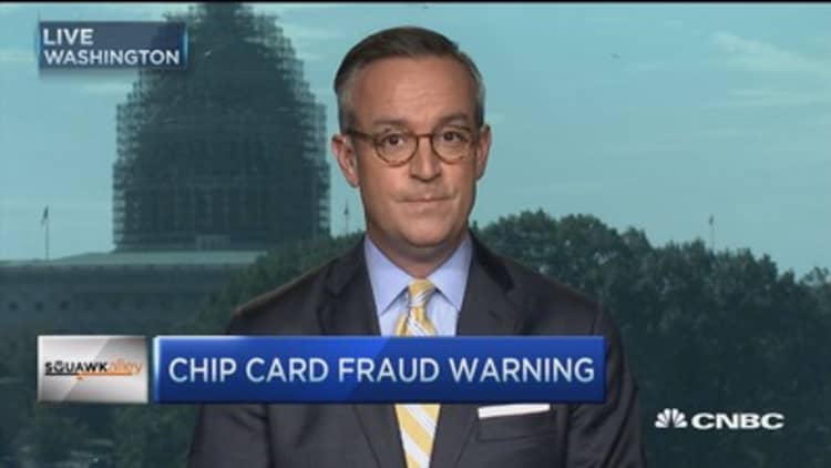 Chip card fraud warning 