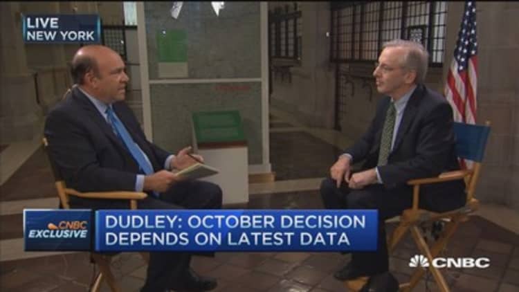 Fed could hike rates this month: Fed's Dudley 