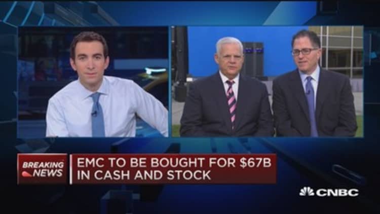 There is a 'go shop' clause: EMC CEO