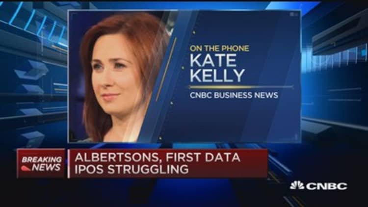 Albertsons & First Data IPOs struggling 