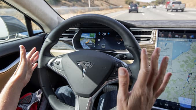 Image result for Tesla Autopilot engaged in 2018 California crash; driver's hands off wheel