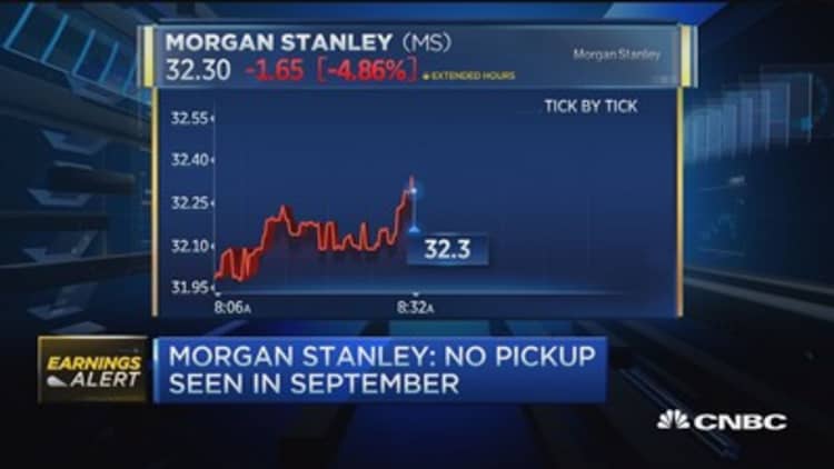 Morgan Stanley reports big Q3 miss
