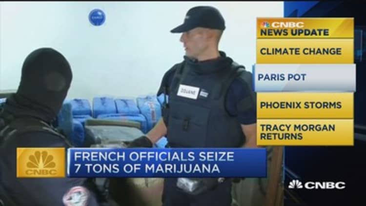 CNBC update: 7 tons of marijuana in Paris