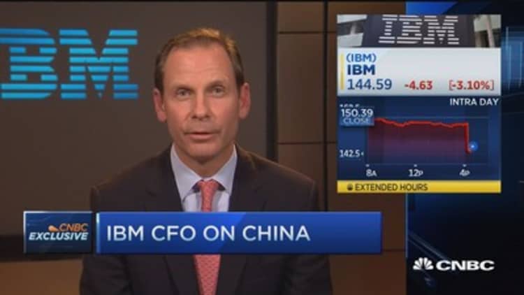 China wants higher-value services: IBM CFO
