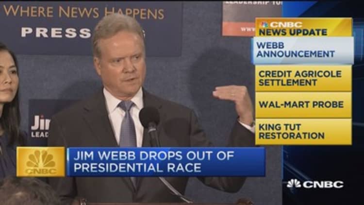 CNBC update: Webb drops out of presidential race