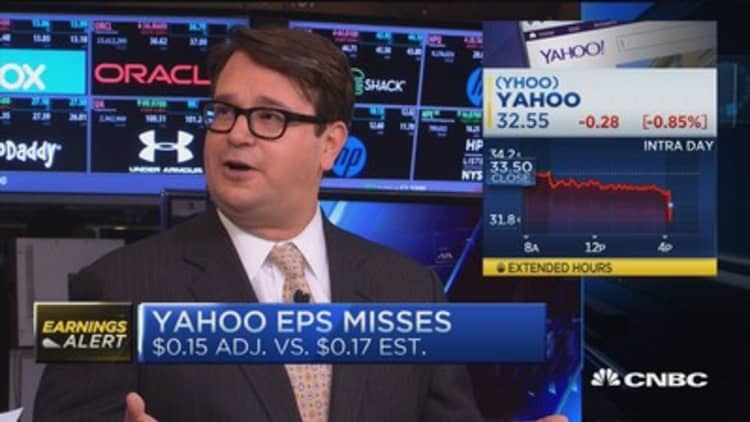 Yahoo earnings miss estimates 