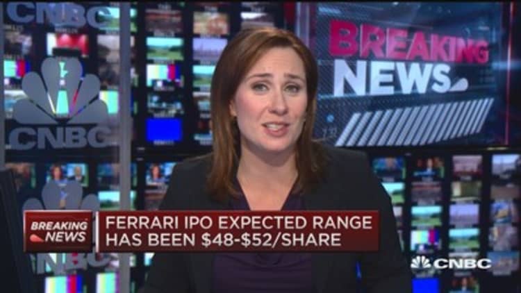 Ferrari IPO prices at $52 per share 