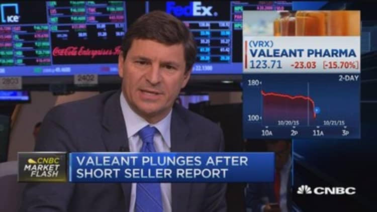 Valeant shares plunge after short seller report