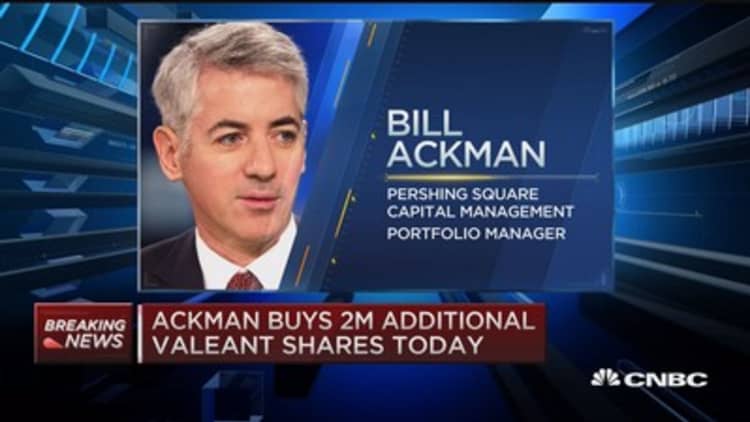 Ackman buys more Valeant