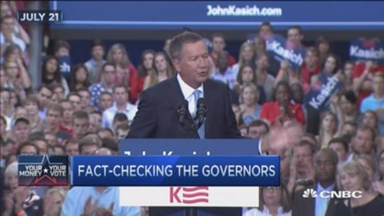 Fact-checking the govs: Kasich
