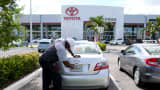 A Toyota dealership in Deerfield Beach, Florida.