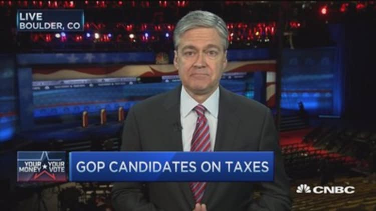 GOP candidates' view on taxes