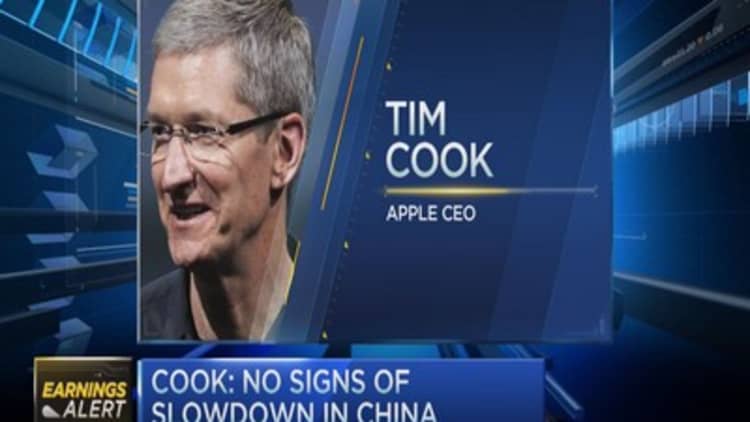 Cook: No signs of slowdown in China 