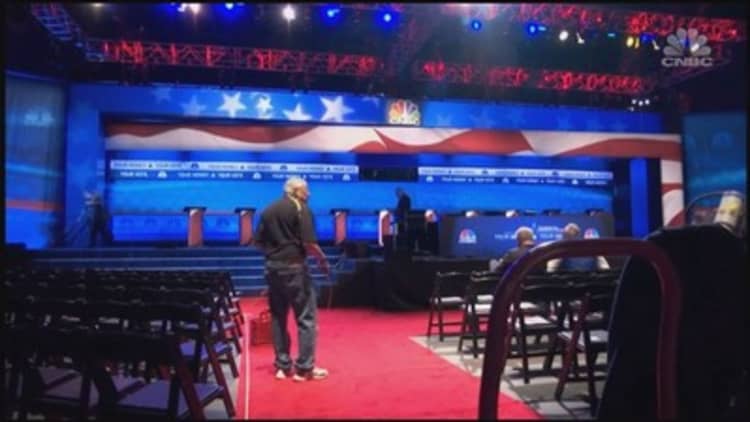 Setting the stage for CNBC's GOP debate...in 50 seconds