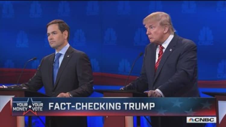 Fact-checking the candidates: Trump