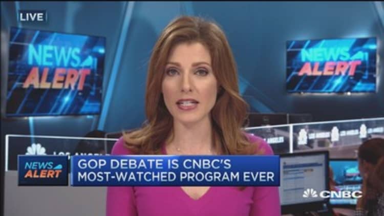 Debate is CNBC's most watched program ever