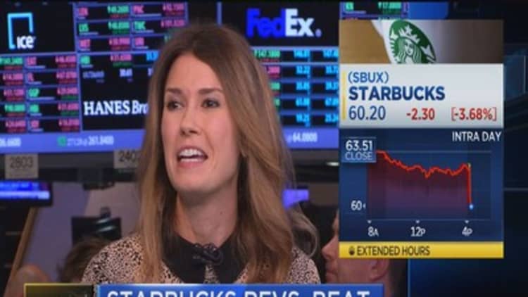 Starbucks sales stumble in Asia