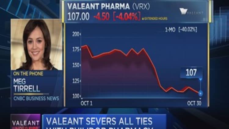 Valeant severs ties with Philidor Pharmacy