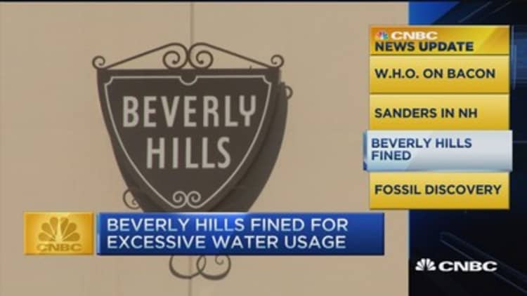 CNBC update: Beverly Hills fined for water usage 