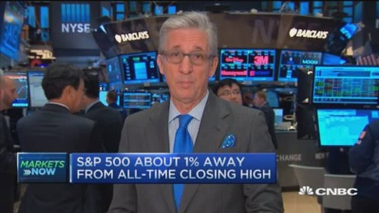 Markets open close to all-time highs