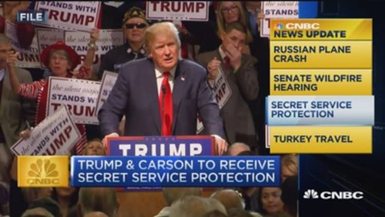 CNBC update: Trump, Carson receive Secret Service protection