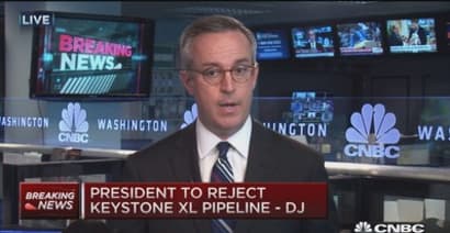 President to reject Keystone XL pipeline: DJ