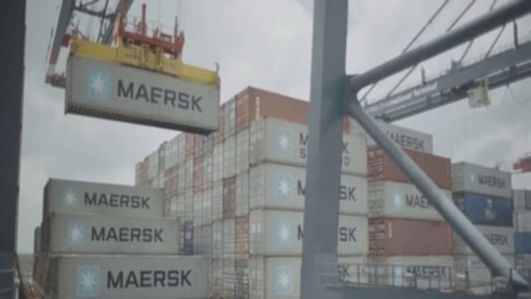Container shipping slump 