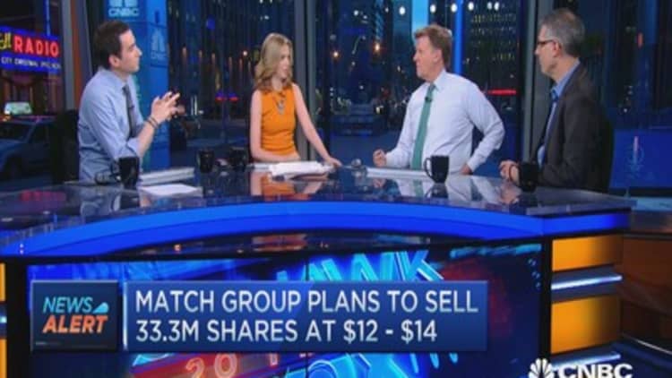 Match Group plans to sell 33.3M shares at $12-$14
