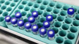 A tray of samples in the anti-doping laboratory which will test athlete’s samples from the London 2012 Games on January 19, 2012 in Harlow, England.