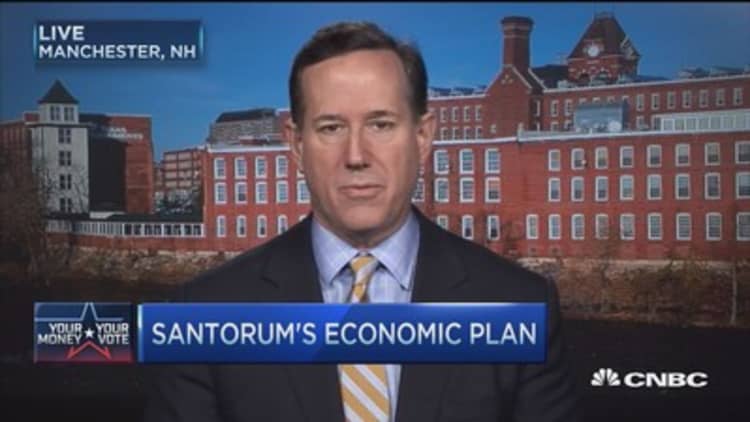 Rick Santorum's economic plan.... it's simple