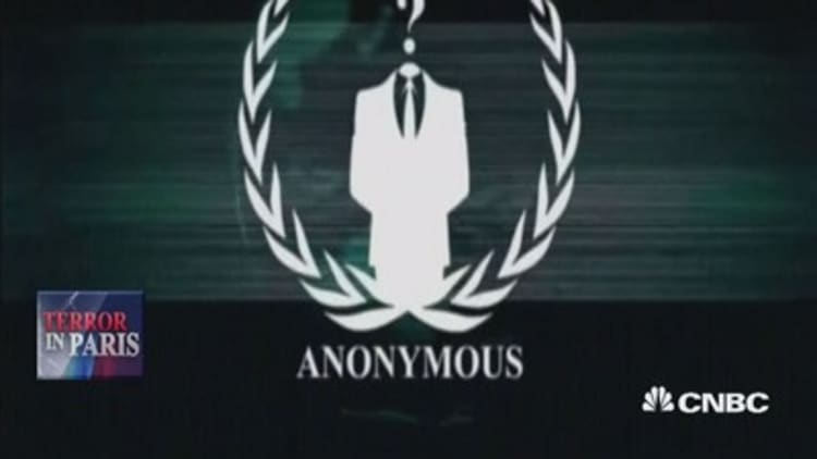 Anonymous' cyber war on terror