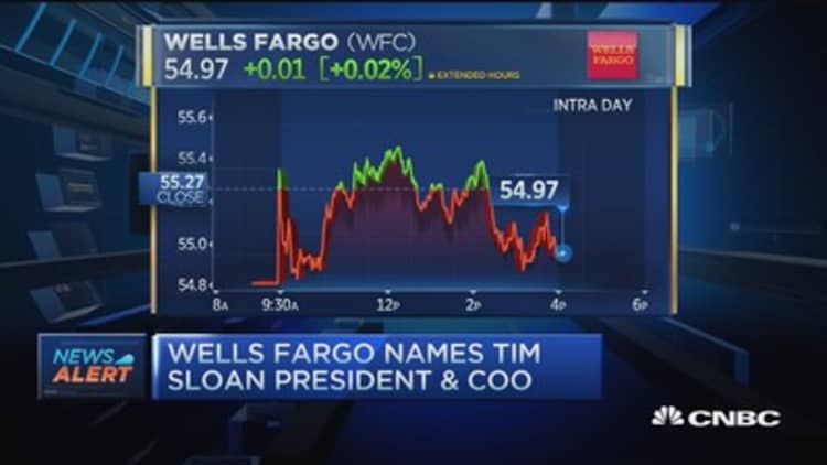 Tim Sloan named Wells Fargo president & COO
