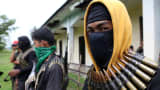 Armed members of the Philippines' Bangsamoro Islamic Freedom Fighters.