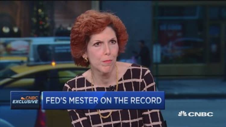 Near or at employment goals: Fed's Loretta Mester