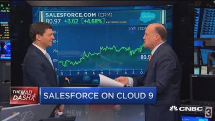 Cramer's Mad Dash: CRM on cloud nine