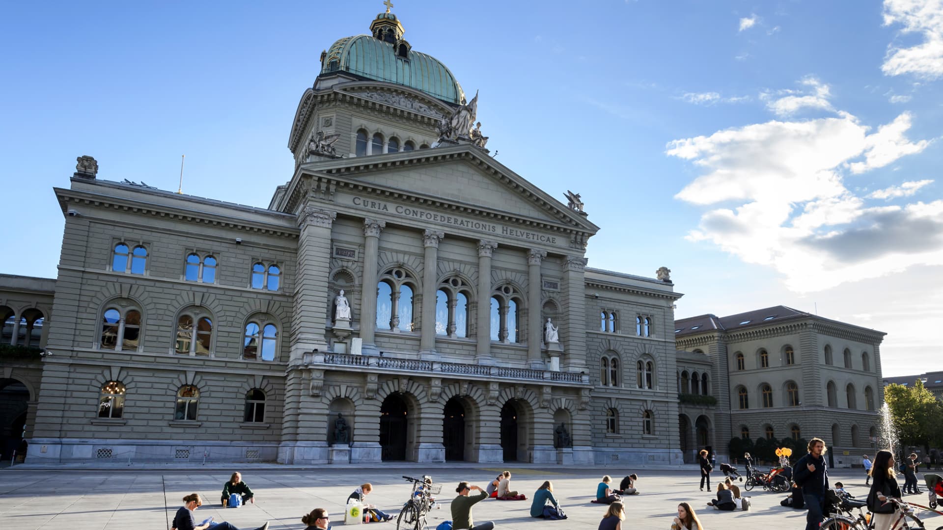 The Swiss Parliament in Bern, Switzerland.