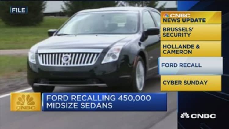 CNBC update: Ford recalls 450,000 midsize cars