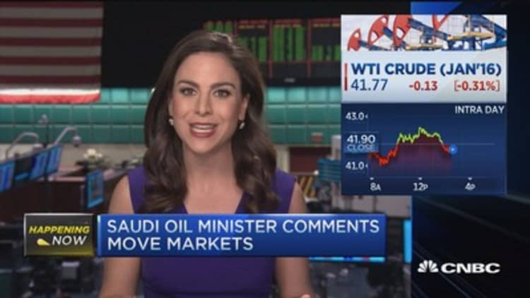 Oil up after Saudi comments, but closes down