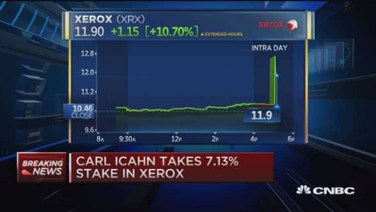 Icahn discloses Xerox stake