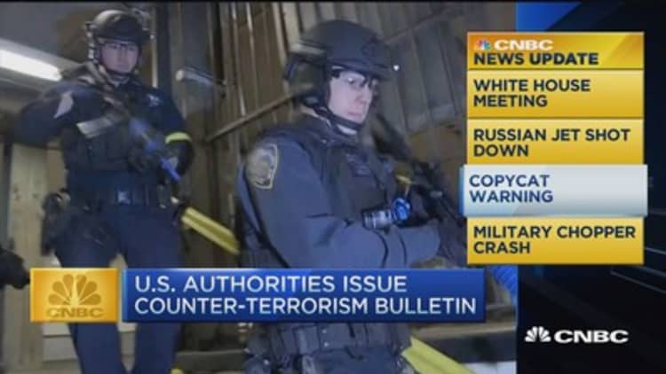CNBC update: US officials warn about Paris copycat attacks