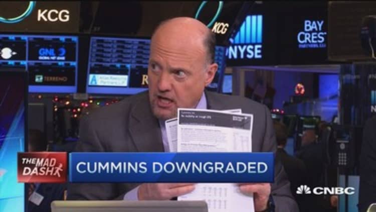 Cramer's Mad Dash: CMI downgraded