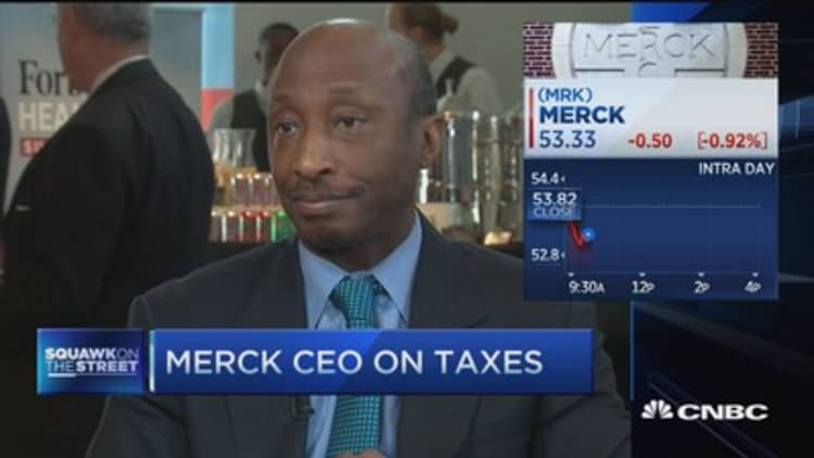 Merck CEO: Hope gov't views Pfizer-Allergan as watershed