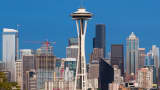 The Seattle skyline with the space needle.