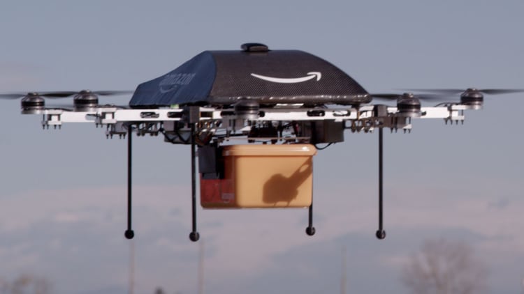 Amazon tests its first drone delivery and it took 13 minutes