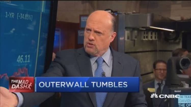Cramer's Mad Dash: OUTR tumbles