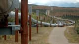 The Trans-Alaskan Oil Pipeline.