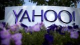Yahoo signage at their headquarters in Sunnyvale, California.